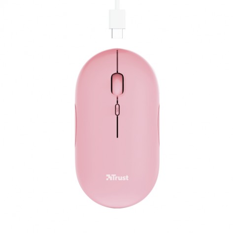 Мишка TRUST Puck Wireless & BT Rechargeable Mouse Pink - 24125