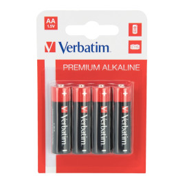 Verbatim ALKALINE BATTERY AA 4 PACK 