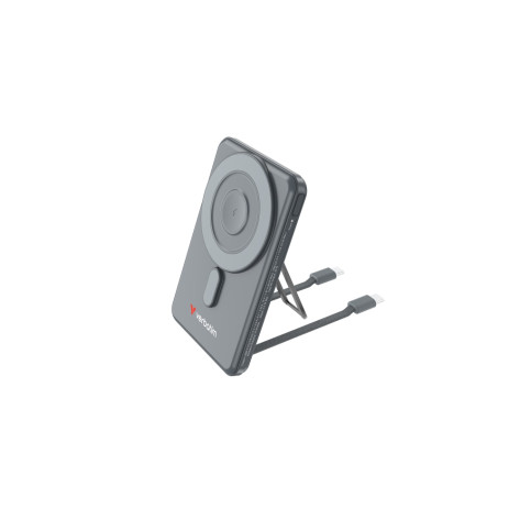 Външна батерия Verbatim Charge 'n' Go 2C Power Bank Magnetic Wireless 5000mAh with 2 USB-C Cables & Stand Grey - 32251