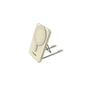 Външна батерия Verbatim Charge 'n' Go 2C Power Bank Magnetic Wireless 5000mAh with 2 USB-C Cables & Stand Gold - 32253