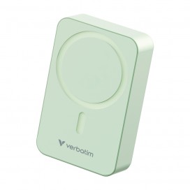 Външна батерия Verbatim Charge 'n' Go Essentials Power Bank Magnetic Wireless 20000mAh Green - 32224