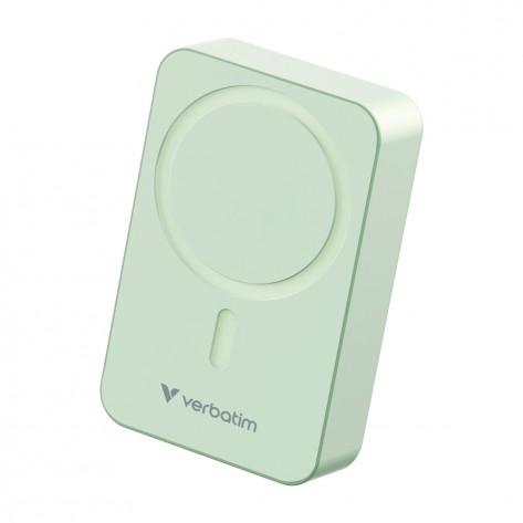 Външна батерия Verbatim Charge 'n' Go Essentials Power Bank Magnetic Wireless 20000mAh Green - 32224