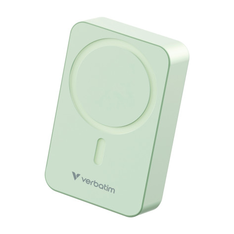 Външна батерия Verbatim Charge 'n' Go Essentials Power Bank Magnetic Wireless 20000mAh Green - 32224