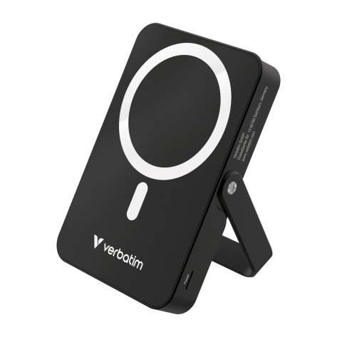 Външна батерия Verbatim Charge 'n' Go Power Bank with Stand Magnetic Wireless 10000mAh Black - 32264
