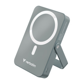 Външна батерия Verbatim Charge 'n' Go Power Bank with Stand Magnetic Wireless 10000mAh Grey - 32268