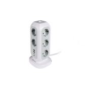 Разклонител Verbatim EUPT-01 EU Power Tower 11 AC with 2 x USB-C  - 49547