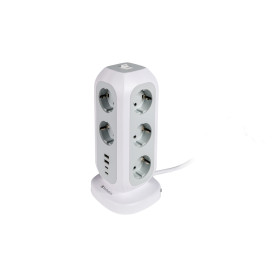 Разклонител Verbatim EUPT-01 EU Power Tower 11 AC with 2 x USB-C  - 49547
