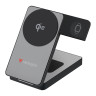 Външна батерия Verbatim Foldable 3-in-1 Qi2 Magnetic Wireless Power Bank 10000 mAh Grey - 32295
