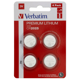 Verbatim LITHIUM BATTERY CR2025 3V 4 PACK