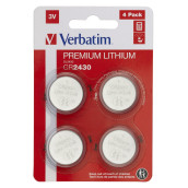 Батерия Verbatim LITHIUM BATTERY CR2430 3V 4 PACK - 49534 Батерия Verbatim LITHIUM BATTERY CR2430 3V 4 PACK - 49534