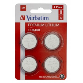 Батерия Verbatim LITHIUM BATTERY CR2450 3V 4 PACK - 49535