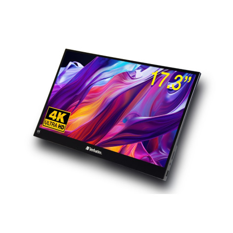 Монитор Verbatim PMT-17-4K Portable Touchscreen Monitor 17.3" 4K Ultra HD Metal Housing - 32239