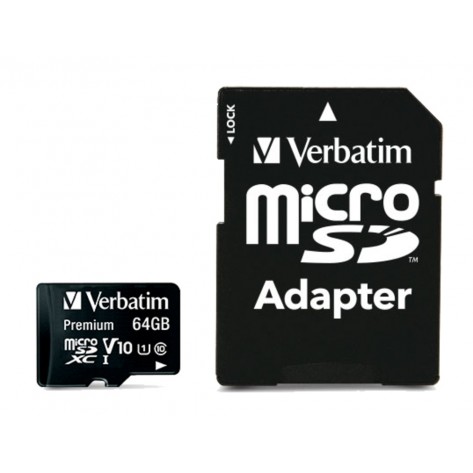 Памет Verbatim Premium micro SDXC 64GB Class 10  - 44084