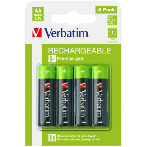 Батерия Verbatim RECHARGEABLE BATTERY AA 4 PACK  - 49517