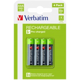 Батерия Verbatim RECHARGEABLE BATTERY AAA 4 PACK  - 49514