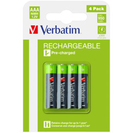 Verbatim RECHARGEABLE BATTERY AAA 4 PACK Verbatim RECHARGEABLE BATTERY AAA 4 PACK