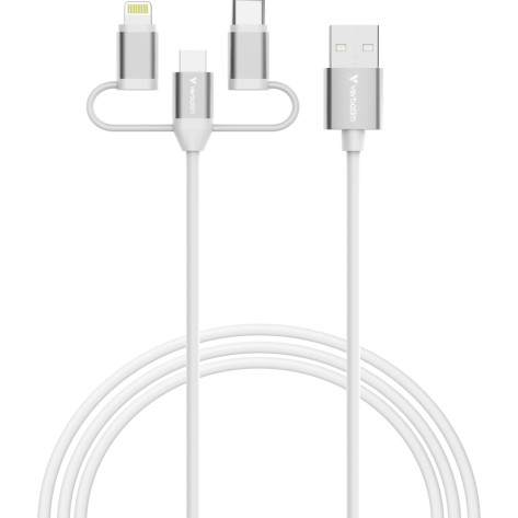 Кабел Verbatim Sync & Charge Cable 3-in-1 USB-A to Micro-B - 32394