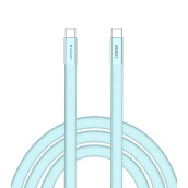 Кабел Verbatim Sync & Charge SoftTouch USB-C to C cable 100W 120 cm - Blue - 30276