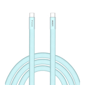 Кабел Verbatim Sync & Charge SoftTouch USB-C to C cable 100W 120 cm - Blue - 30276