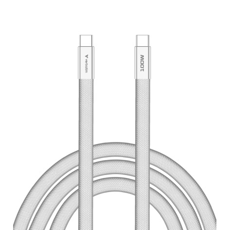 Кабел Verbatim Sync & Charge SoftTouch USB-C to C cable 100W 120 cm - White - 30277