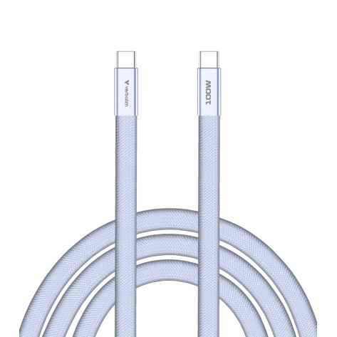 Кабел Verbatim Sync & Charge SoftTouch USB-C to C cable 100W 120 cm - Purple - 30278