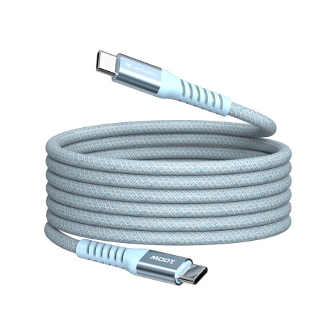Кабел Verbatim Sync & Charge USB-C to USB-C 100W Magnetic 120 cm - Blue - 31856