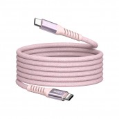 Кабел Verbatim Sync & Charge USB-C to USB-C 100W Magnetic 120 cm - Pink - 31857