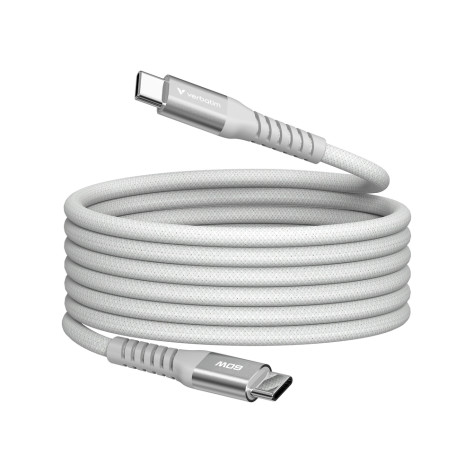 Кабел Verbatim Sync & Charge USB-C to USB-C 60W Magnetic 120 cm - Grey - 31850
