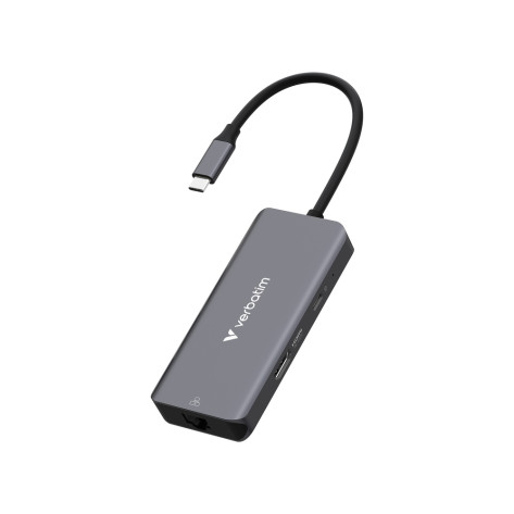 USB хъб Verbatim USB-C Essentials Multiport Hub 6 Port with RJ45 - 32157