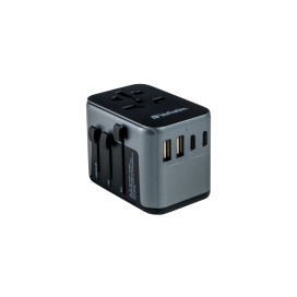 Verbatim UTA-03 Universal Travel Adapter with 1 x USB-C PD 30W & QC 3.0 