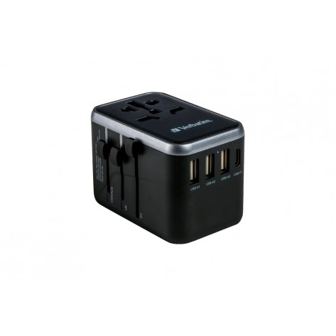 Адаптер Verbatim UTA-04 Universal Travel Adapter with 1 x USB-C PD 61W & QC 3.0  - 49546