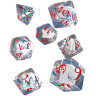 Комплект зарове Q-Workshop - Transparent Blue&Red, 7 броя