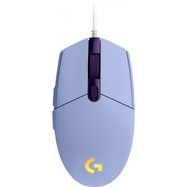  Гейминг мишка Logitech - G102 Lightsync, оптична, RGB, лилава