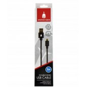  Кабел Spartan Gear - USB-microUSB, 3 m, черен