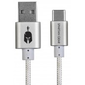  Кабел Spartan Gear – Type C USB 2.0, 2m, бял