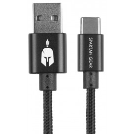  Кабел Spartan Gear – Type C USB 2.0, 2m, черен