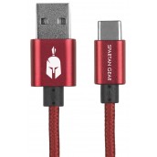  Кабел Spartan Gear – Type C USB 2.0, 2m, червен