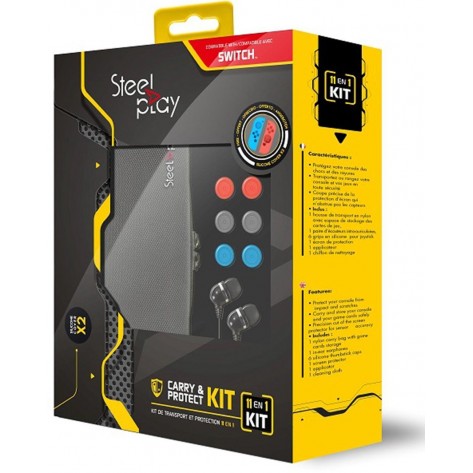 Комплект протектори Steelplay - 11 в 1 Carry & Protect Kit (Nintendo Switch)