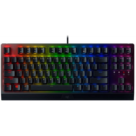 Механична клавиатура Razer - BlackWidow V3 Tenkeyless, Yellow, RGB, черна