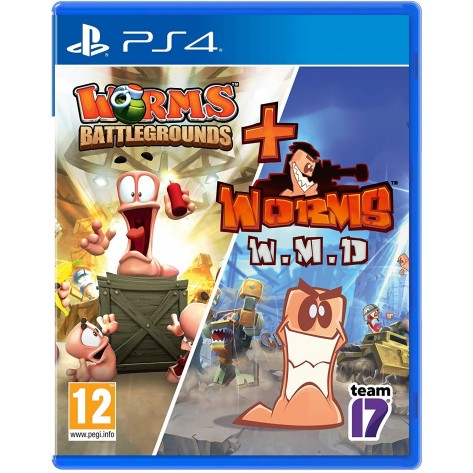 Игра Worms Battlegrounds + Worms WMD - Double Pack за PlayStation 4