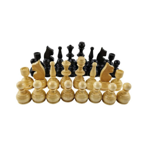 Дървени фигури за шах Oreshak Handmade - Бук и габър, 60 mm