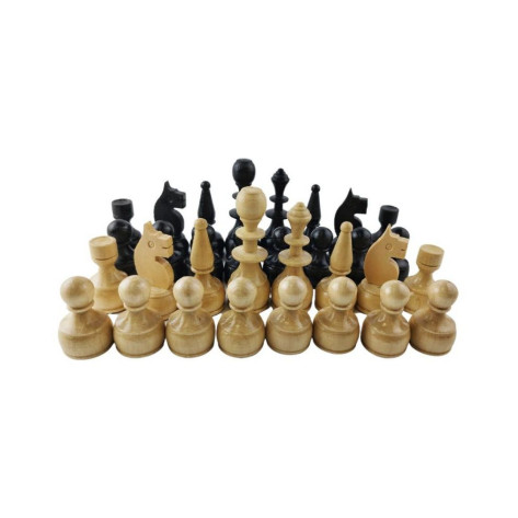Дървени фигури за шах Oreshak Handmade - Бук и габър, 90 mm