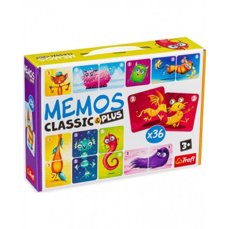  Детска мемори игра Memos Classic&plus - Сладки чудовища