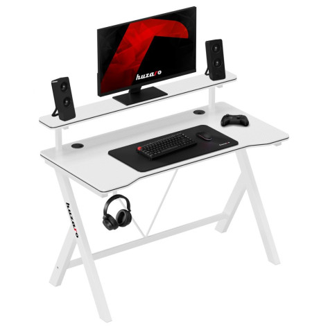 Гейминг бюро Huzaro – Hero 1.9 RGB, 120 x 60 cm, бяло