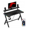 Гейминг бюро Huzaro – Hero 1.9 RGB, 120 x 60 cm, черен