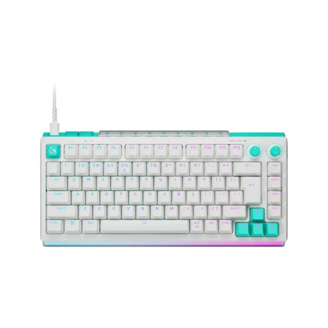 Гейминг клавиатура Logitech - G512 X 75, Tactile, RGB, бяла