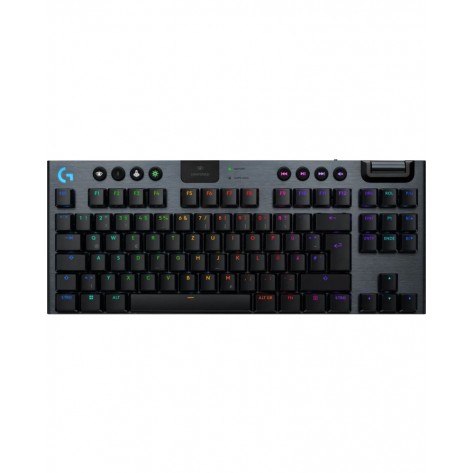 Гейминг клавиатура Logitech - G915 X Lightspeed TKL Linear, безжична, RGB, черна