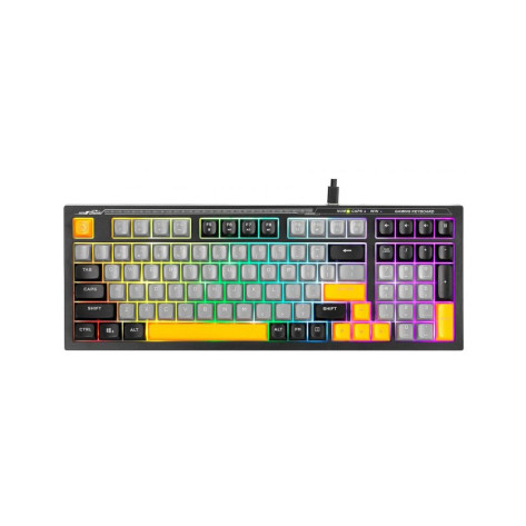 Гейминг клавиатура Marvo - Soldat S50B, Rainbow, черна