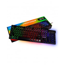  Гейминг клавиатура Roxpower - MaxForce GK-20, RGB, черна