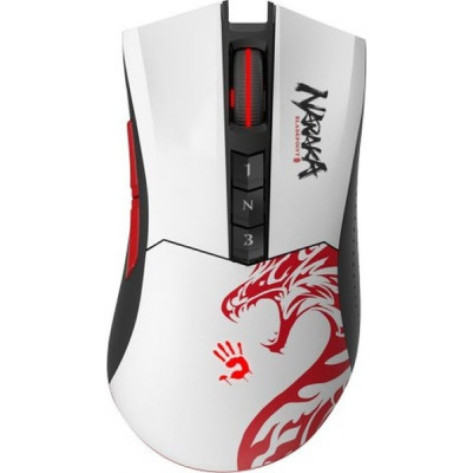 Гейминг мишка A4Tech - Bloody R90 Plus Naraka, оптична, безжична, черна